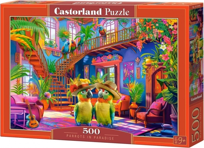 Puzzle papagali în paradis - 500 piese