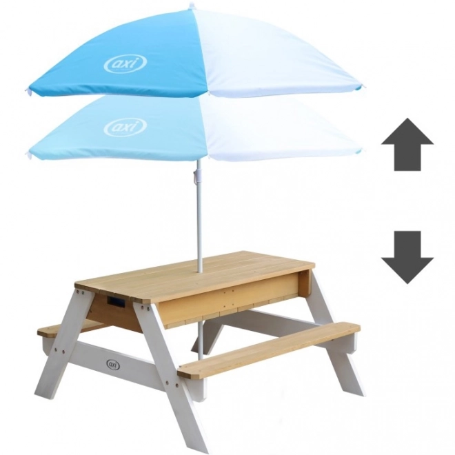 Masă de picnic pentru copii cu parasol AXI