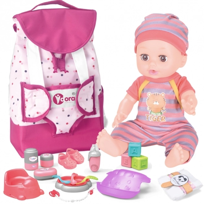 Set Baby Păpușă Cu Accesorii 19 Elemente