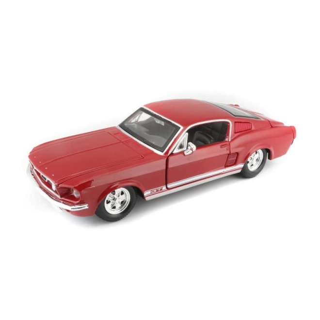 model mașinuță Ford Mustang GT 1967 roșu la scară 1/24