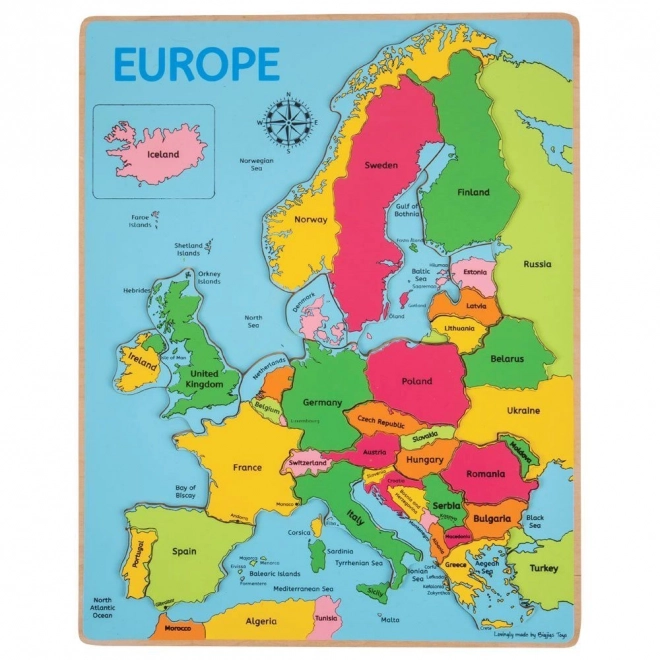 Puzzle din lemn Harta Europei