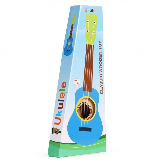 Chitară ukulele din lemn pentru copii cu 4 corzi din nailon