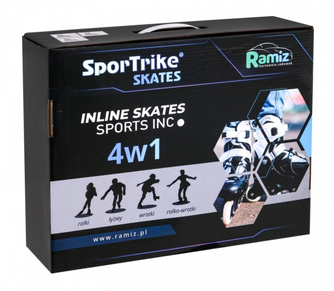 Set 4 În 1 Role Patine Copii Mărime 39-43 Albastru – Galben