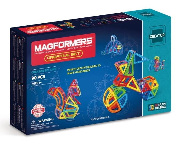 set creativ de construcție MAGFORMERS cu 90 de piese