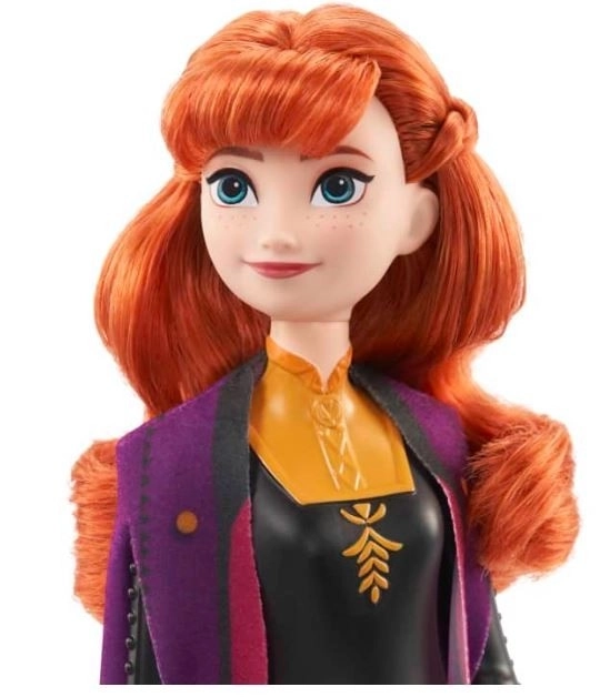Păpușa Disney Frozen Elsa Regatul de Gheață 2 – Anna în rochie negru-portocalie