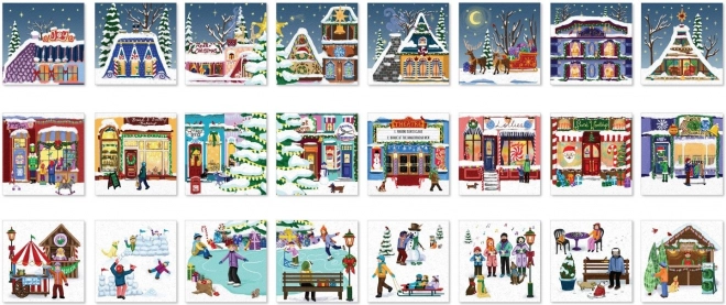 calendar advent eurographics: târg de Crăciun 24x50 piese