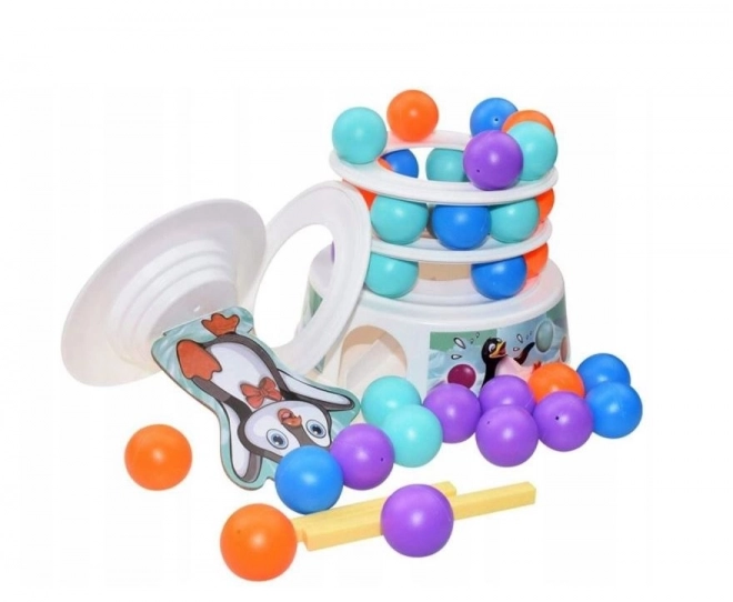 Jocul Woopie de dexteritate Pinguin pe turn