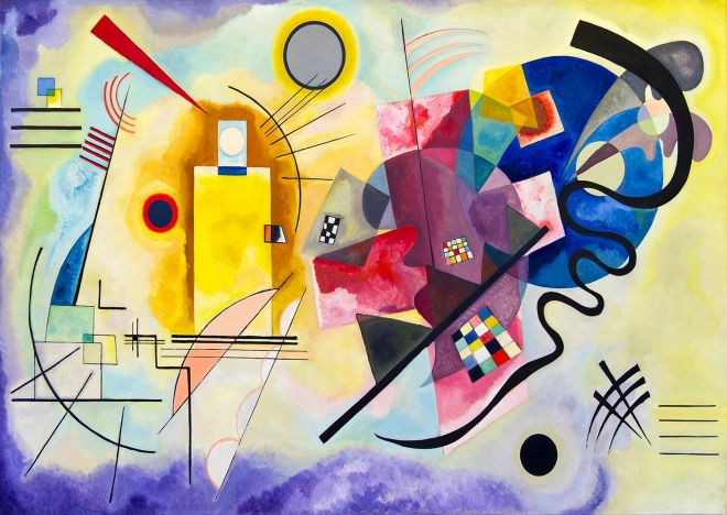 Puzzle Vassily Kandinsky galben roșu albastru 1000 piese
