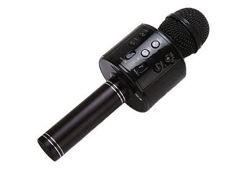 Microfon karaoke cu difuzor negru