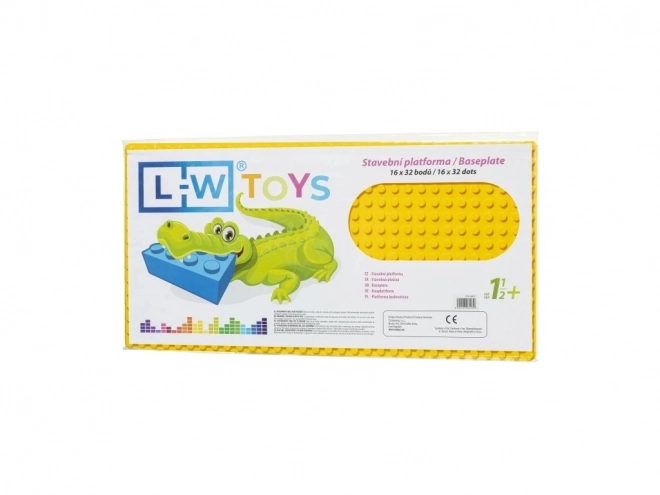 Bază de construcție JUNIOR galbenă L-W Toys