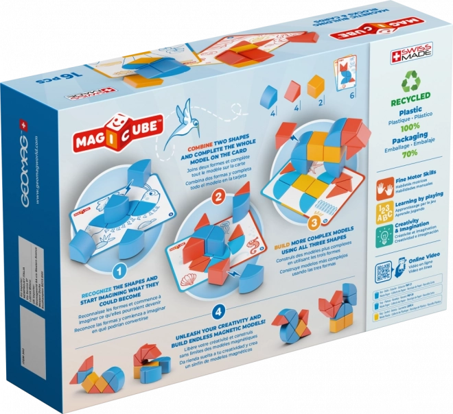 Set de construcție magnetică Magicube Shapes 16 piese