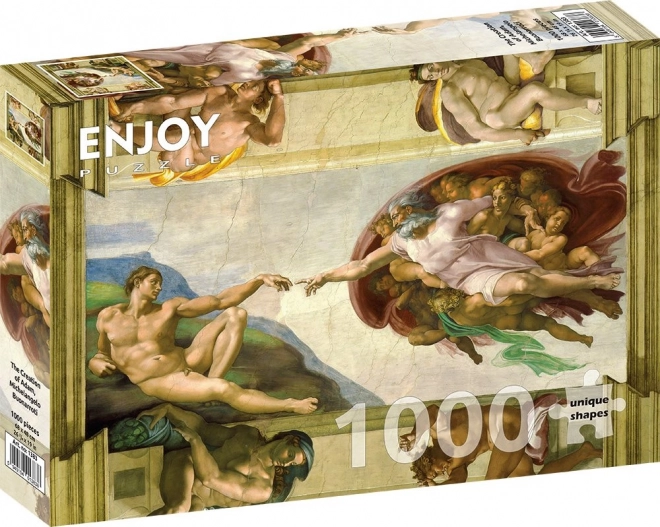 Puzzle 1000 piese Michelangelo Buonarroti: Crearea lui Adam