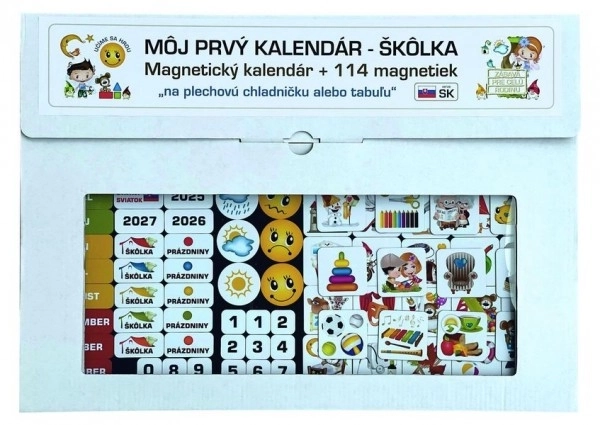 Calendar magnetic - Grădiniță cu 114 magneți