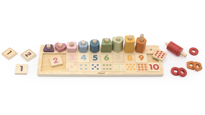 Abac din lemn și jucărie educativă Montessori de la PolarB
