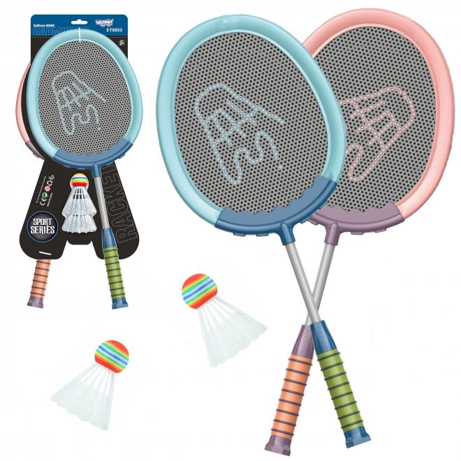 Set rachete și fluturași pentru badminton Woopie