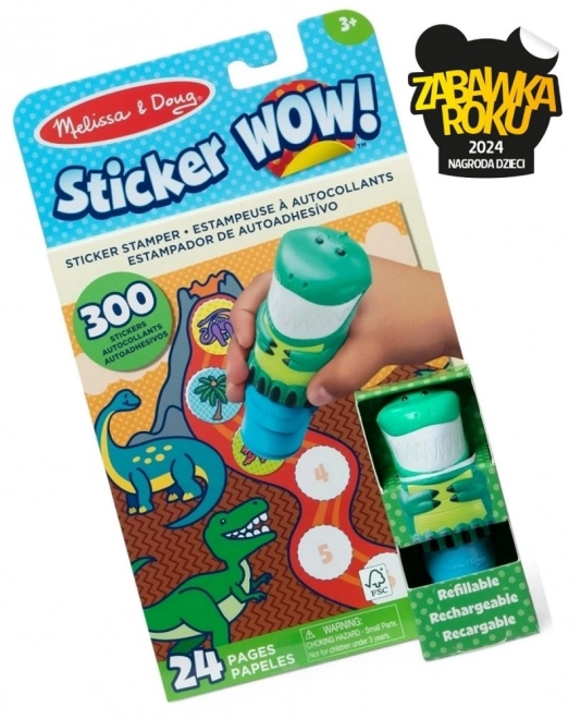 sticker wow! carte de activități cu stickere dinozauri