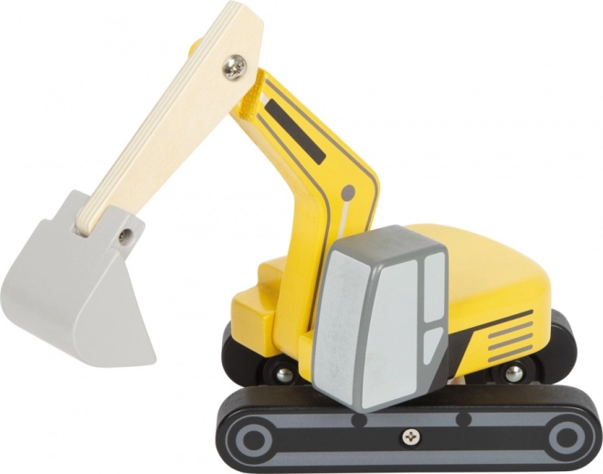 Excavator din lemn cu șenile Small Foot