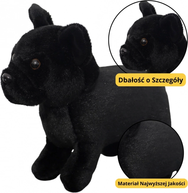 căţeluş de pluș negru 19 cm