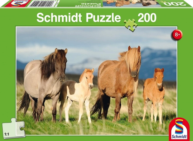 Puzzle familie de cai 200 piese