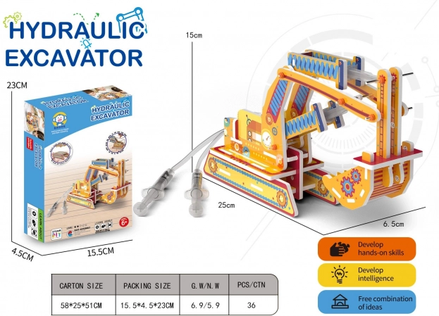 Set de construcție Excavator Hidraulic