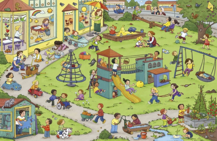 Teren de joacă distractiv pentru copii