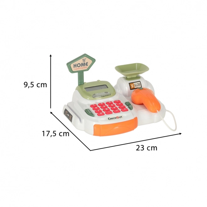 Casă de marcat pentru copii supermarkete cu accesorii 36 buc