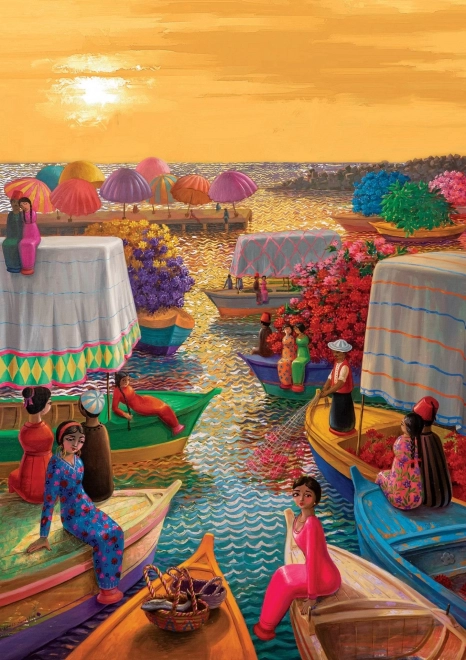 Puzzle flori în port 1000 piese