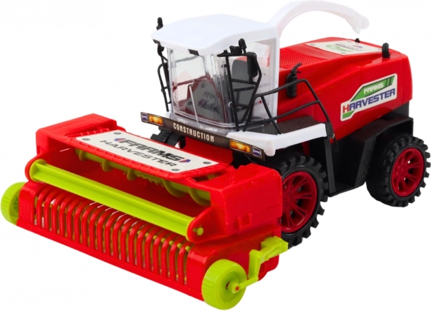 Combine agricol roșu cu tracțiune