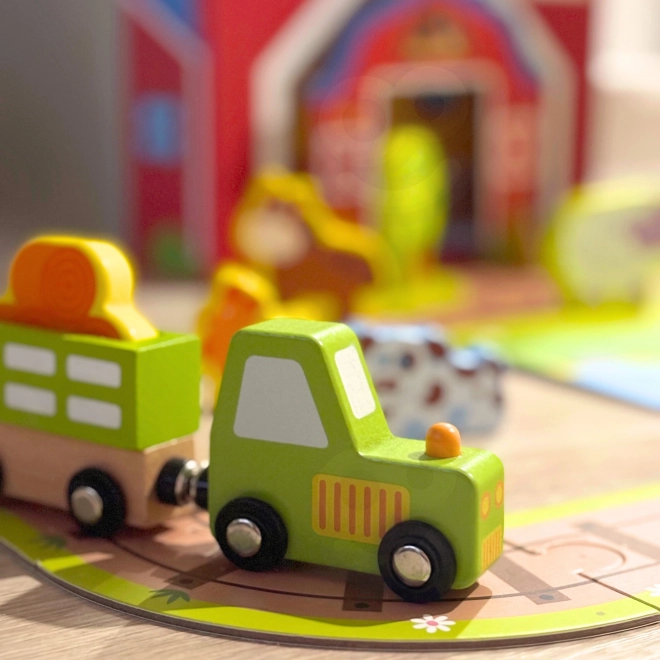 Fermă de lemn în valiză Tooky Toy