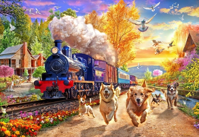 Puzzle Bluebird Prindem trenul 1000 piese