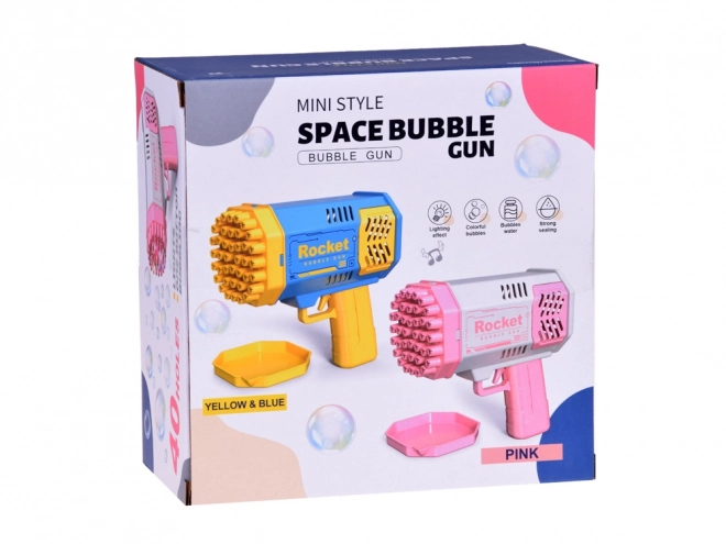 Pistolă pentru bule de săpun set lumină + lichid pentru copii ZA4976