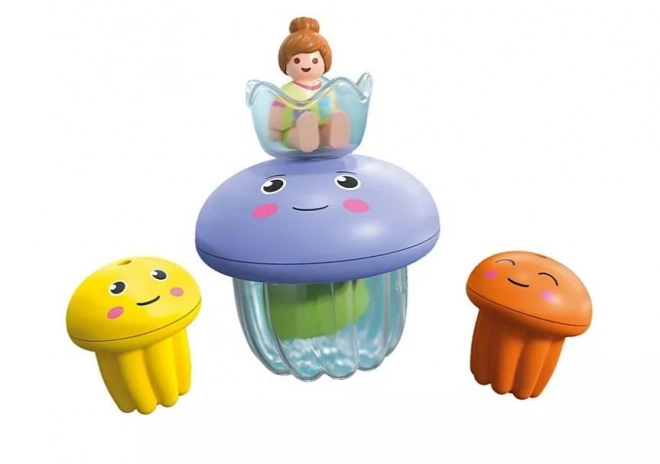 Familia de meduze colorate