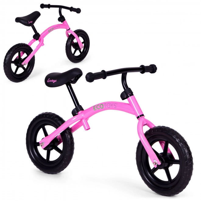 Bicicletă de echilibru pentru copii Ecotoys, roz