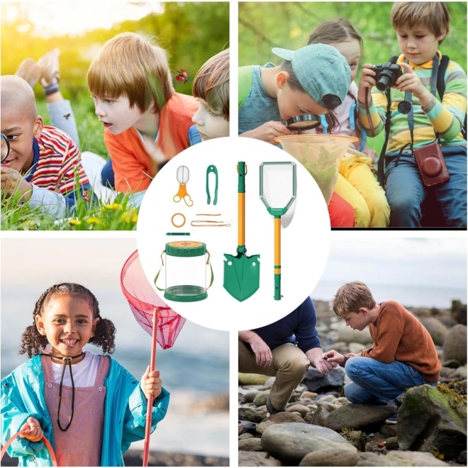 Woopie Set Mic Explorator Natură, Pânză pentru Insecte și Fluturi, Recipient pentru Pești