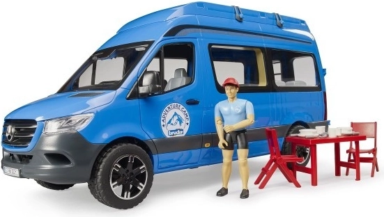 bruder mb sprinter rulotă cu șofer și accesorii