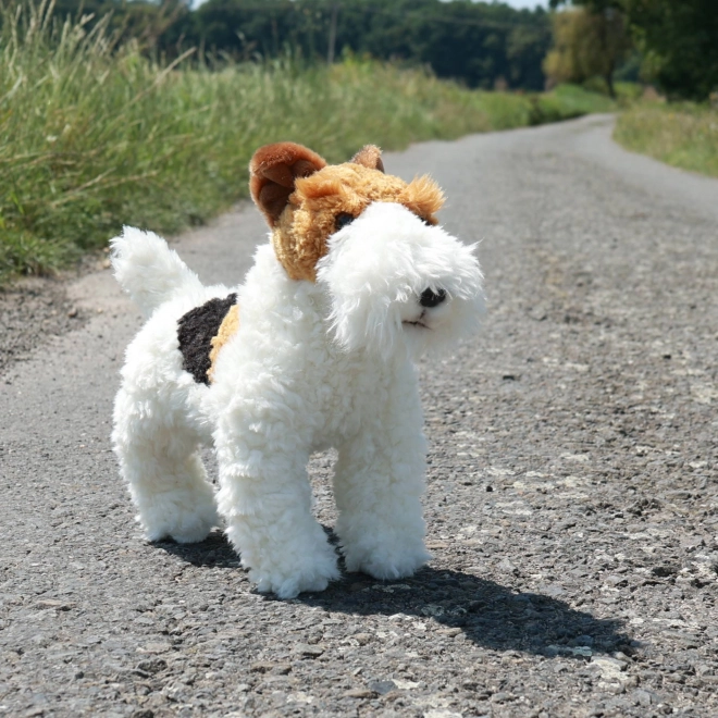 Câine de pluș eco-friendly Fox Terrier Dășenka 30 cm