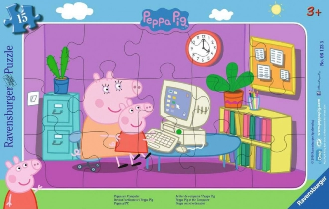 Puzzle Peppa Pig de la Ravensburger 15 piese