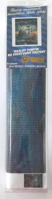 Pictură cu diamante corabie de pirați 30x40cm