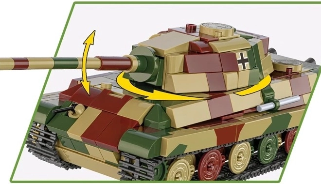 Model tancului Tiger II Königstiger din piese de plastic