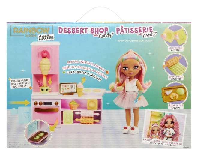Rainbow High set cu micuța soră – cofetărie