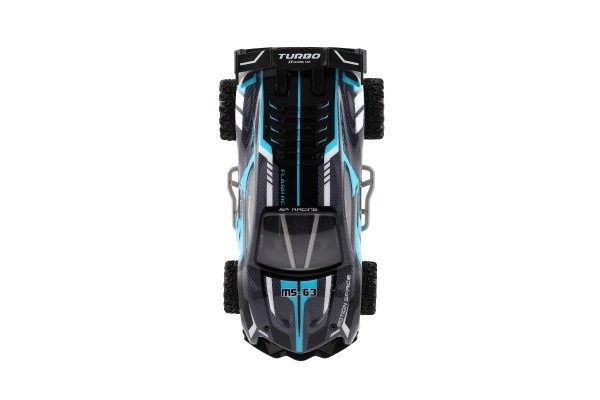 Mașină RC sport 2,4GHz 20cm șiclo-turcoaz pe baterii