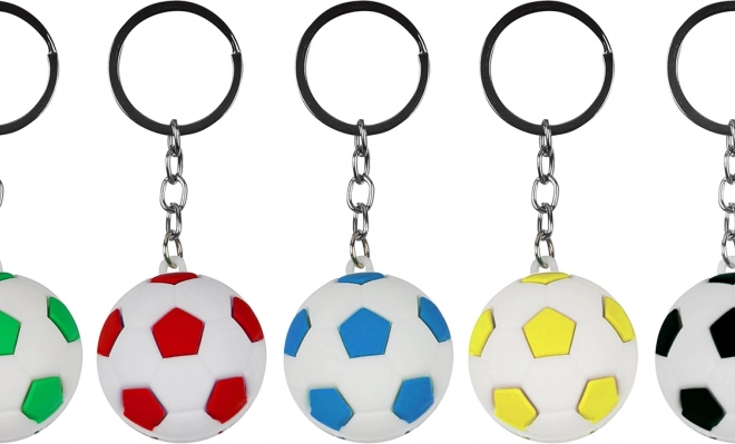 Breloc Fotbal Minge 35 mm Mix Culori