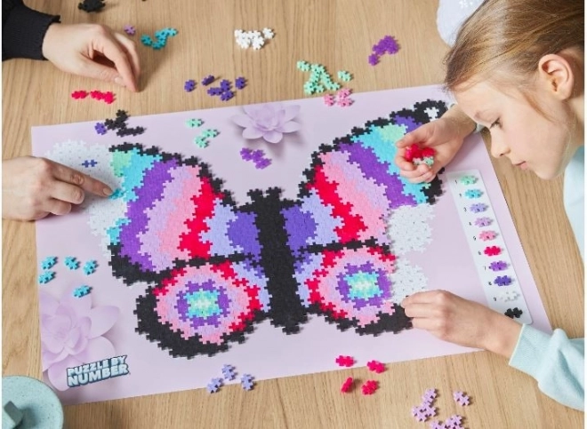 Puzzle după numere Plus Plus - Fluture 800 piese