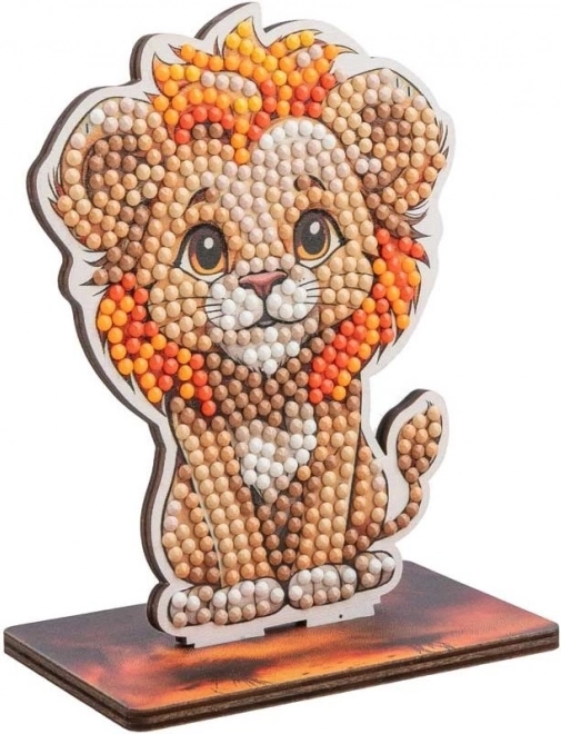 Pictură cu diamante Safari: Leu