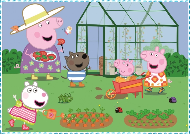 Puzzle Peppa Pig Amintiri de Vacanță 4 în 1