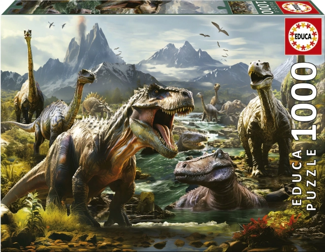 Puzzle Educa Dinosauri Furioși 1000 Piese