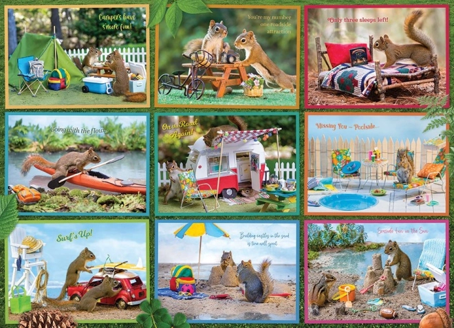 Puzzle Veverițe în Vacanță - 1000 Piese