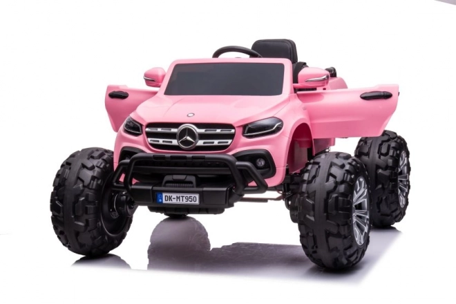 mașină electrică Mercedes roz deschis 4x4