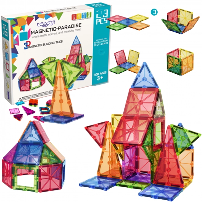 Klocki magnetice WOOPIE Montessori 3D