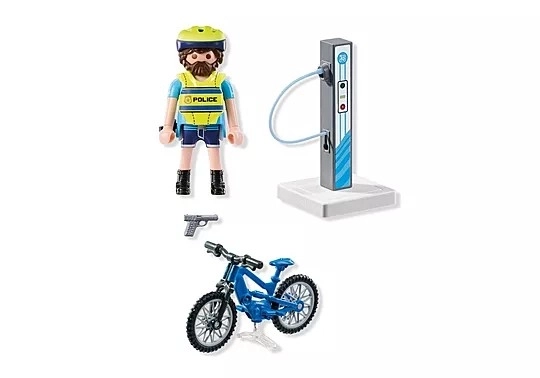 Patrulă pe bicicletă a poliției Playmobil
